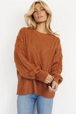 Baltic Born sweaters|EXTENDED SIZING|Mona Knit Sweater | Dark Camel