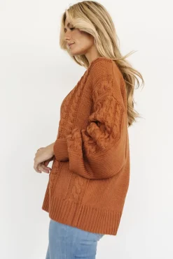 Baltic Born sweaters|EXTENDED SIZING|Mona Knit Sweater | Dark Camel