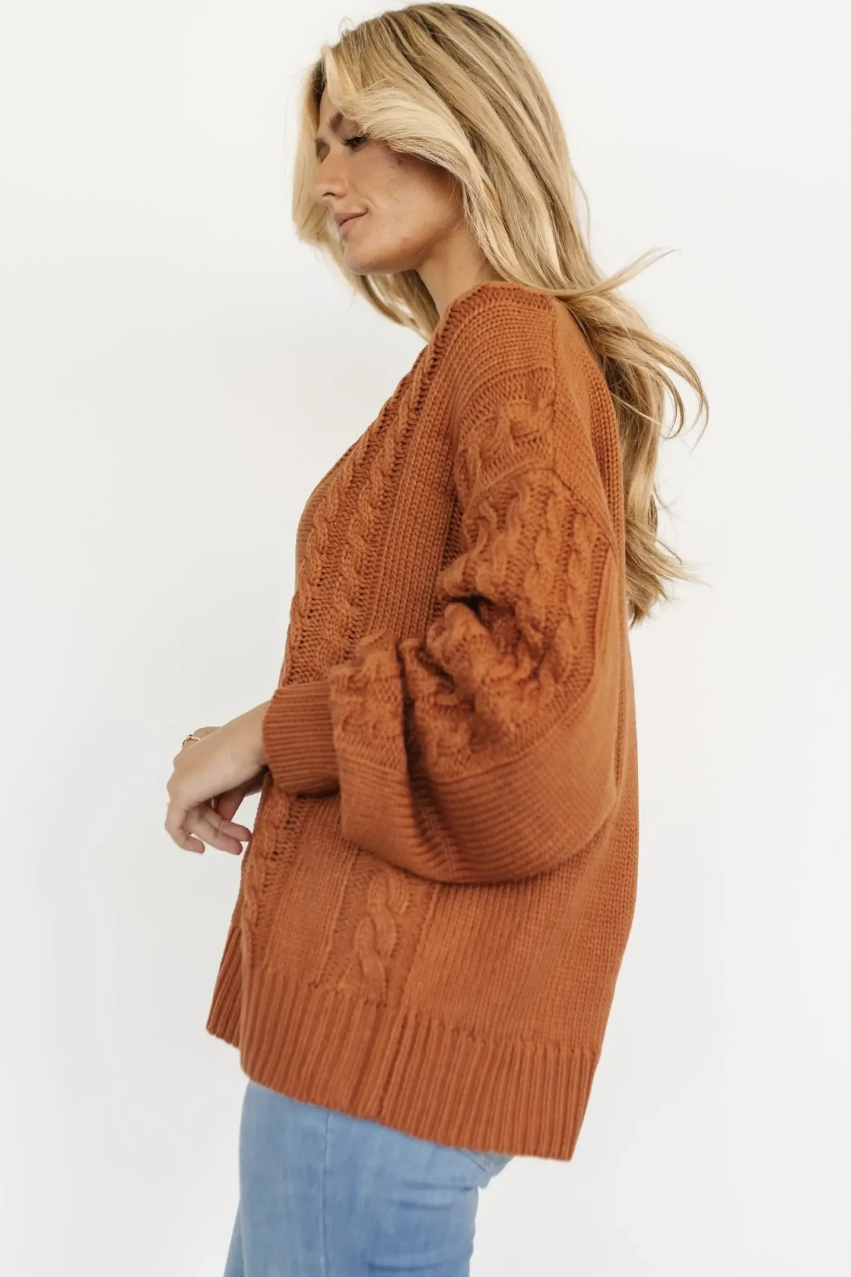 Baltic Born sweaters|EXTENDED SIZING|Mona Knit Sweater | Dark Camel