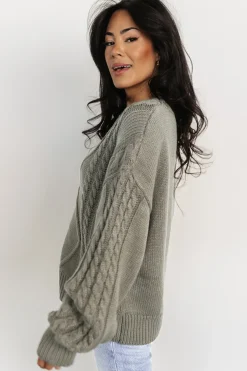 Baltic Born sweaters|EXTENDED SIZING|Mona Knit Sweater | Olive