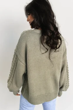 Baltic Born sweaters|EXTENDED SIZING|Mona Knit Sweater | Olive