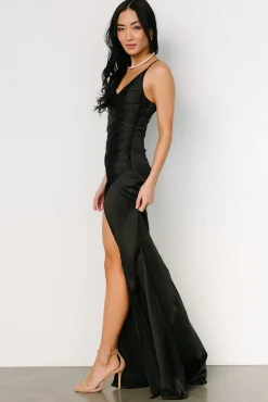 Baltic Born COMING SOON|Monet Satin Gown | Black