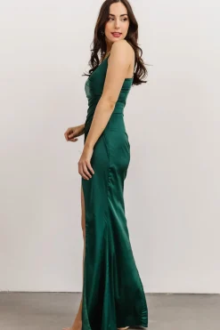Baltic Born COMING SOON|Monet Satin Gown | Emerald