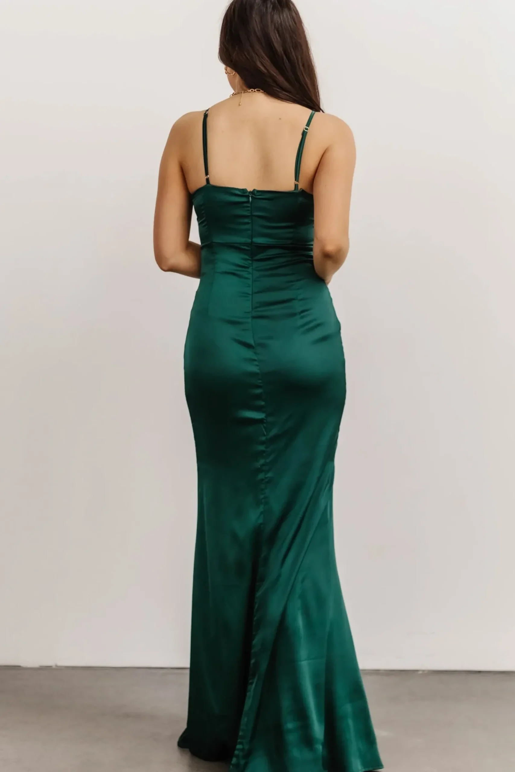 Baltic Born COMING SOON|Monet Satin Gown | Emerald