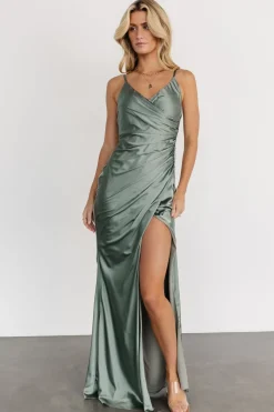 Baltic Born COMING SOON|Monet Satin Gown | Eucalyptus