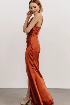 Baltic Born COMING SOON|Monet Satin Gown | Rust