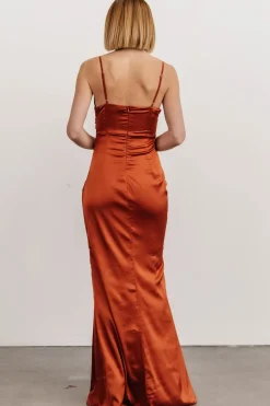 Baltic Born COMING SOON|Monet Satin Gown | Rust