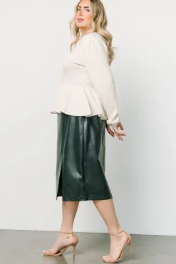 Baltic Born skirts|Montague Vegan Leather Skirt | Pine
