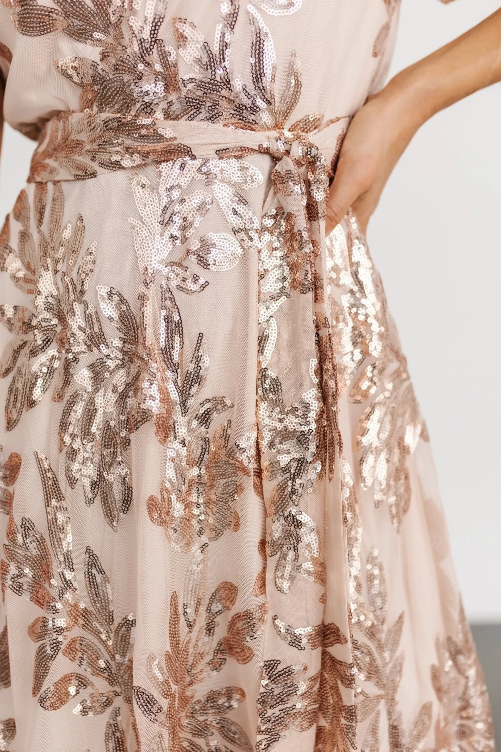 Baltic Born COMING SOON|Muse Sequin Maxi Dress | Rose Gold