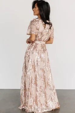 Baltic Born COMING SOON|Muse Sequin Maxi Dress | Rose Gold