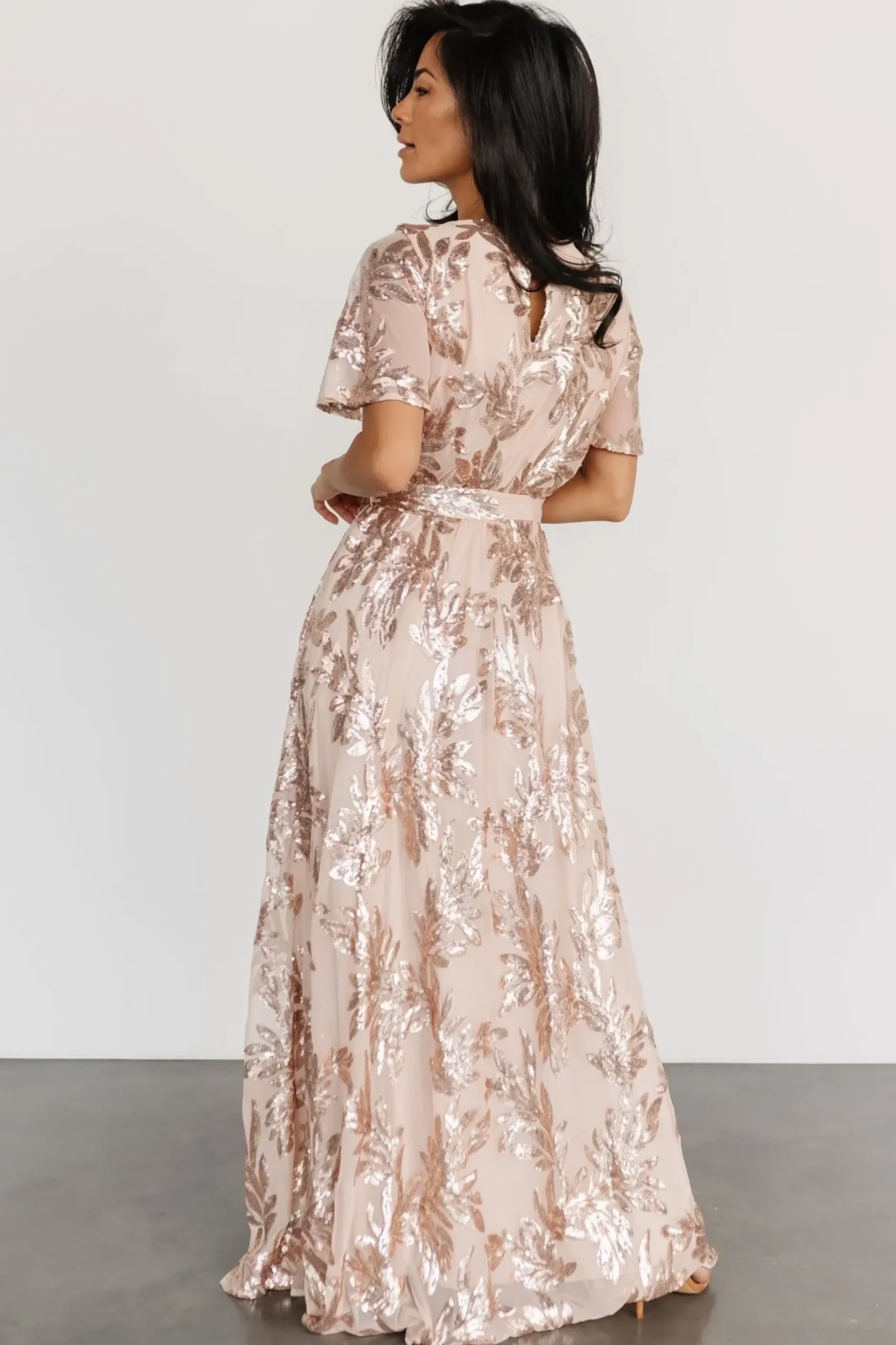 Baltic Born COMING SOON|Muse Sequin Maxi Dress | Rose Gold