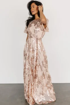 Baltic Born COMING SOON|Muse Sequin Maxi Dress | Rose Gold