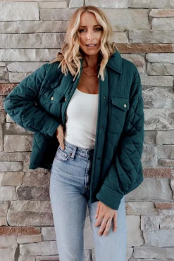 Baltic Born TOPS|outerwear|Nadia Button Up Jacket | Emerald
