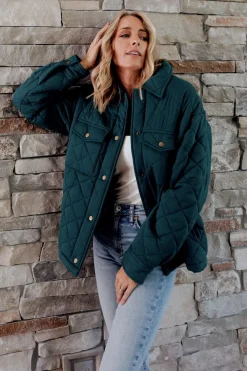 Baltic Born TOPS|outerwear|Nadia Button Up Jacket | Emerald