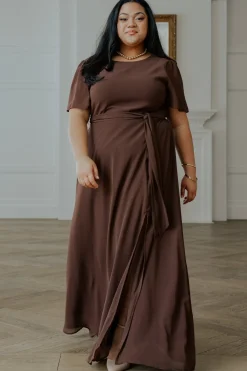 Baltic Born BEST SELLERS|Naomi Short Sleeve Maxi Dress | Espresso