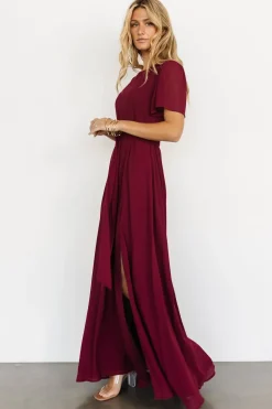 Baltic Born BEST SELLERS|Naomi Short Sleeve Maxi Dress | Mulberry
