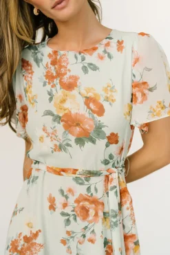 Baltic Born BEST SELLERS|Naomi Short Sleeve Maxi Dress | Sage Floral