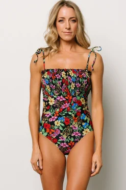 Baltic Born one piece|COMING SOON|Nikki Smocked One Piece | Black Floral