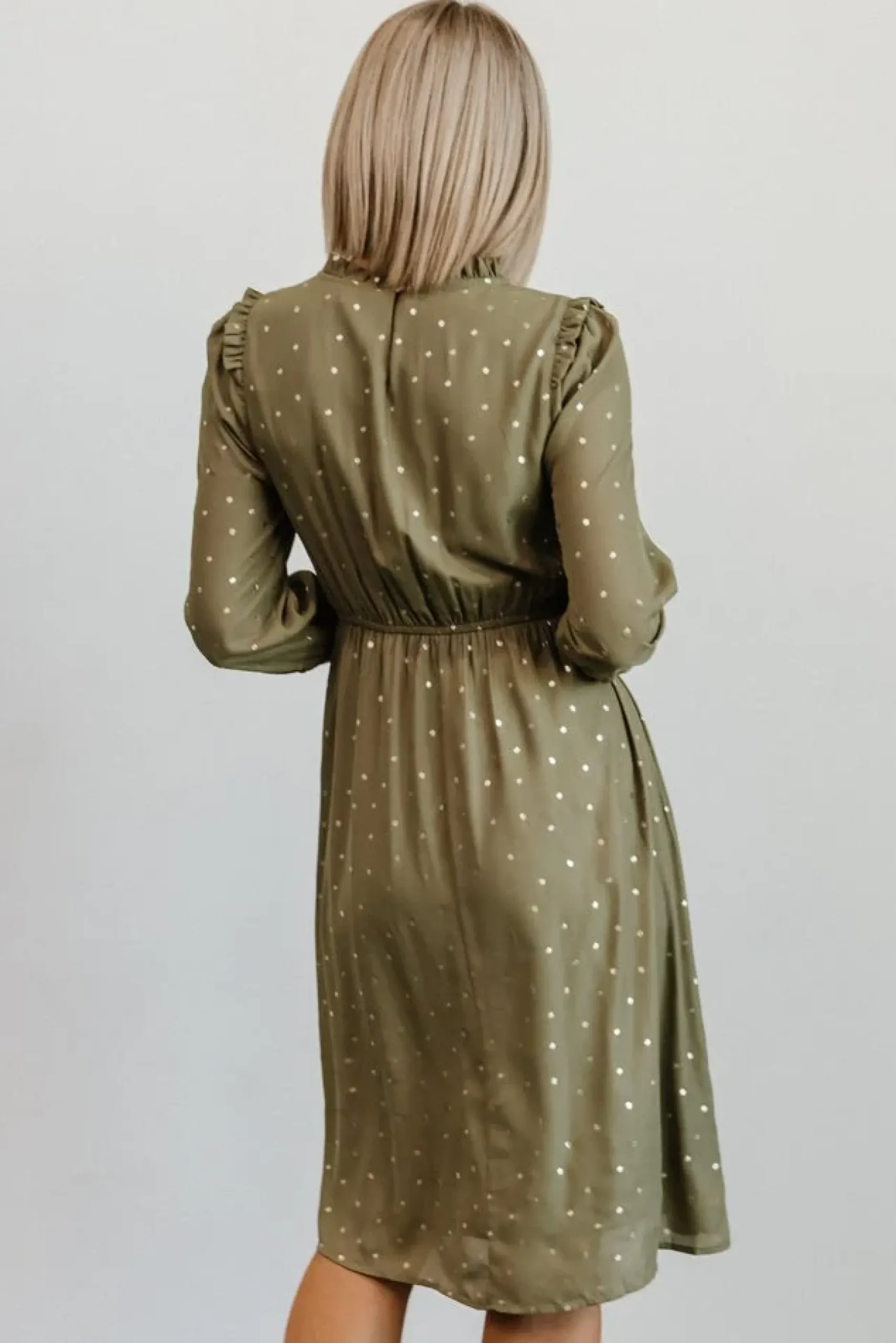 Baltic Born midi dresses|Nixon Pintuck Ruffle Midi Dress | Green