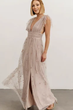 Baltic Born tulle styles|Nova Shimmer Maxi Dress | Dusty Lilac