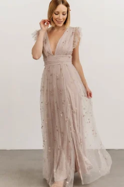 Baltic Born tulle styles|Nova Shimmer Maxi Dress | Dusty Lilac