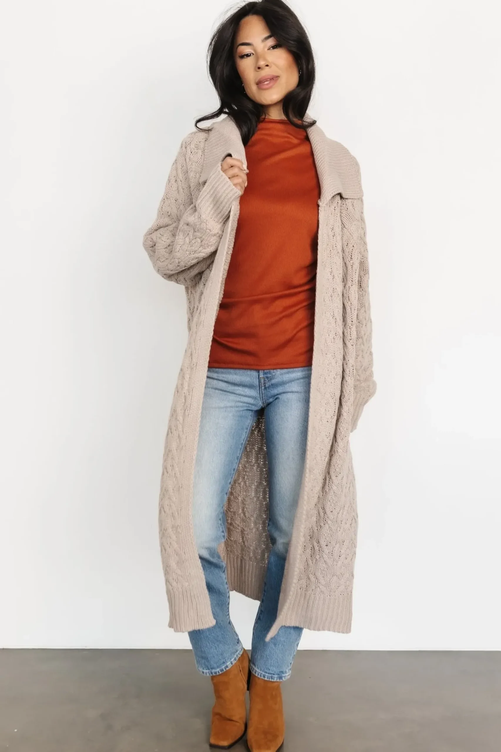 Baltic Born cardigans|Oakley Long Cardigan | Oatmeal