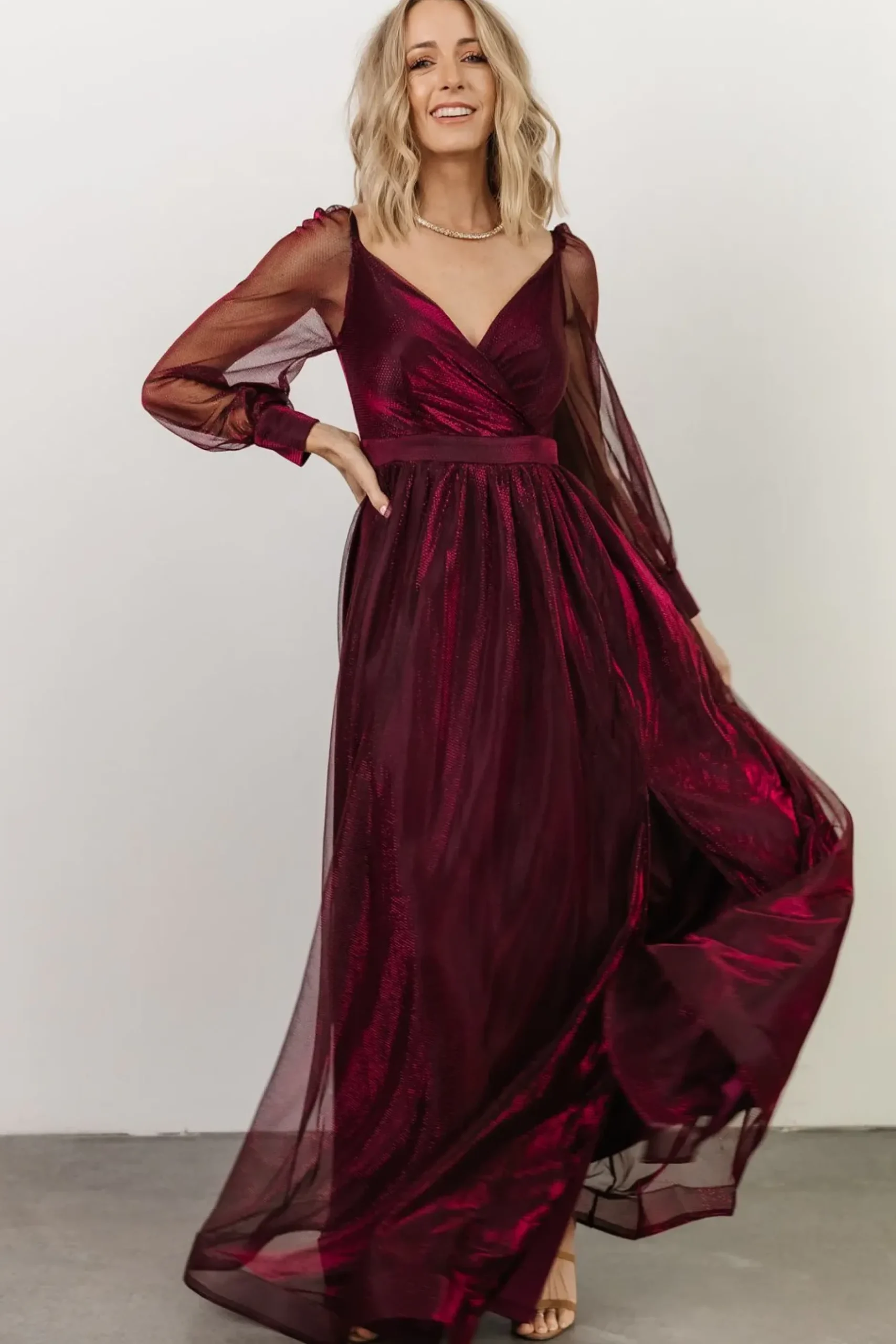 Baltic Born embellished + sequined|Octavia Shimmer Gown | Mulberry