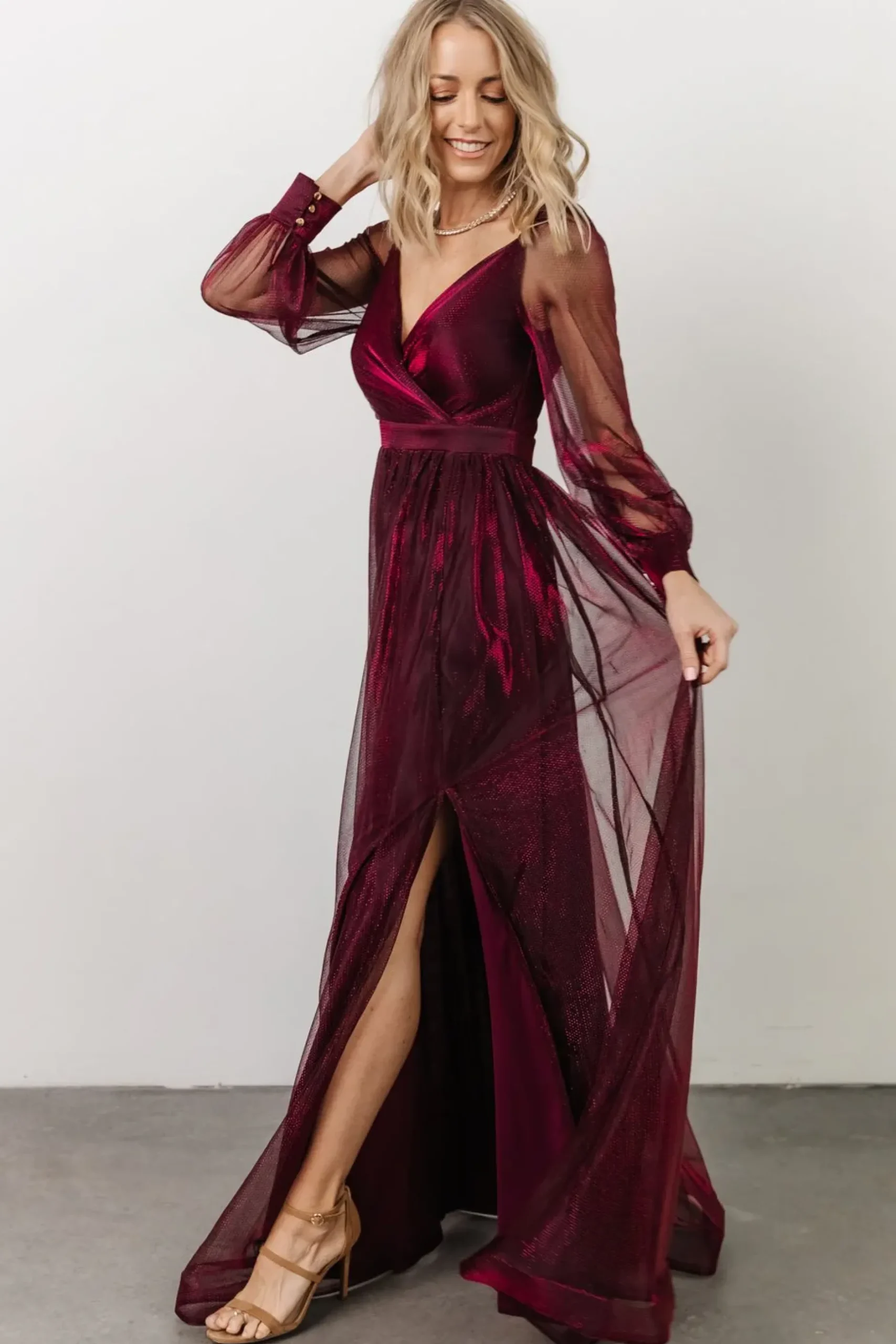 Baltic Born embellished + sequined|Octavia Shimmer Gown | Mulberry