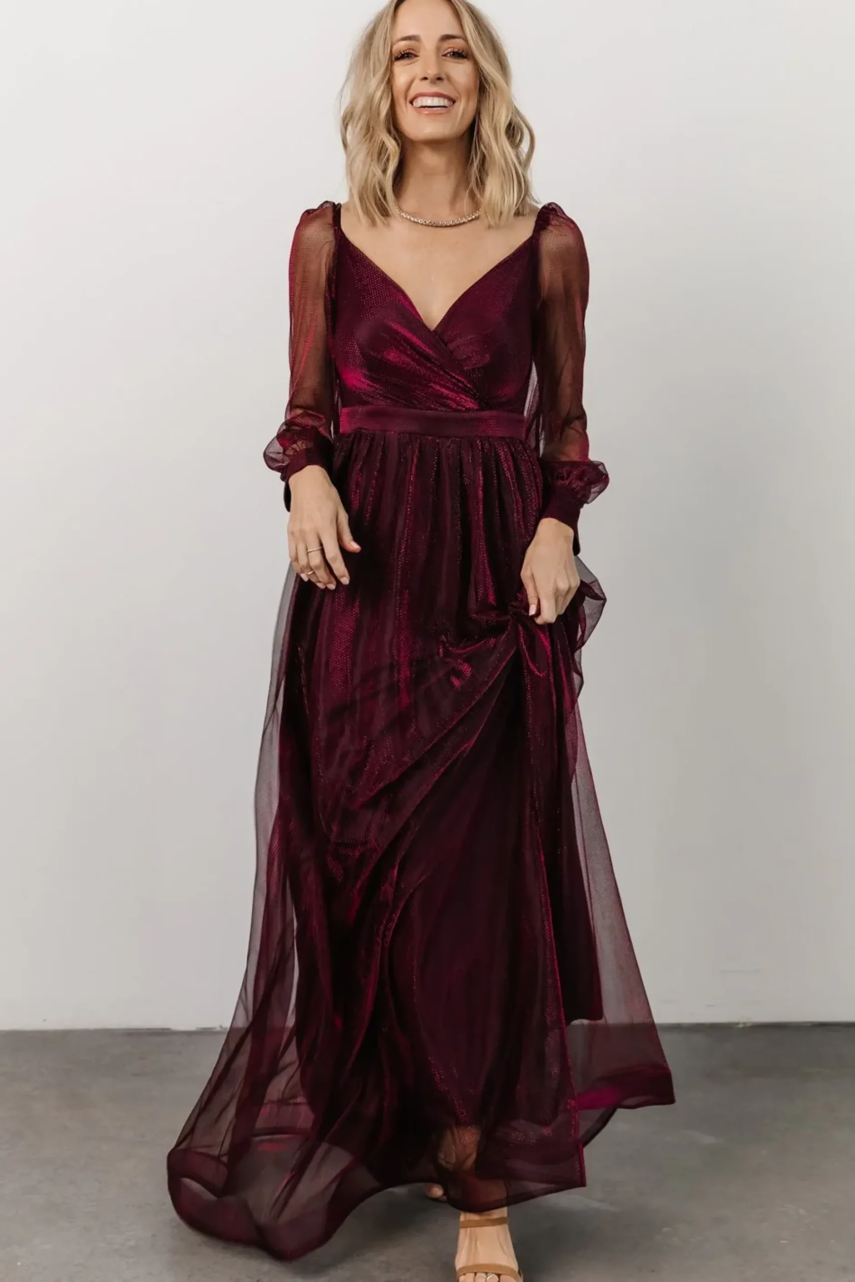 Baltic Born embellished + sequined|Octavia Shimmer Gown | Mulberry