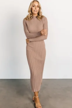 Baltic Born maxi dresses|TOPS|Oliver Ribbed Sweater Dress | Mocha