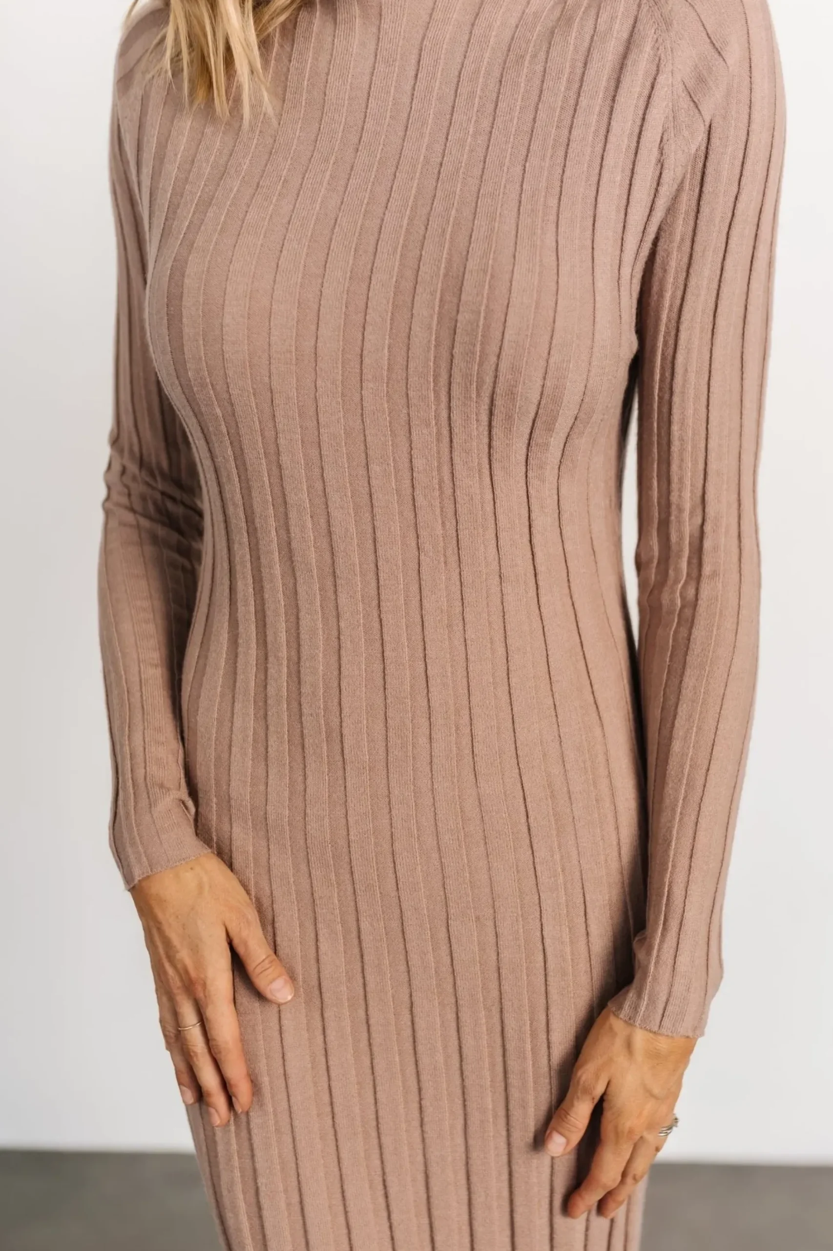 Baltic Born maxi dresses|TOPS|Oliver Ribbed Sweater Dress | Mocha