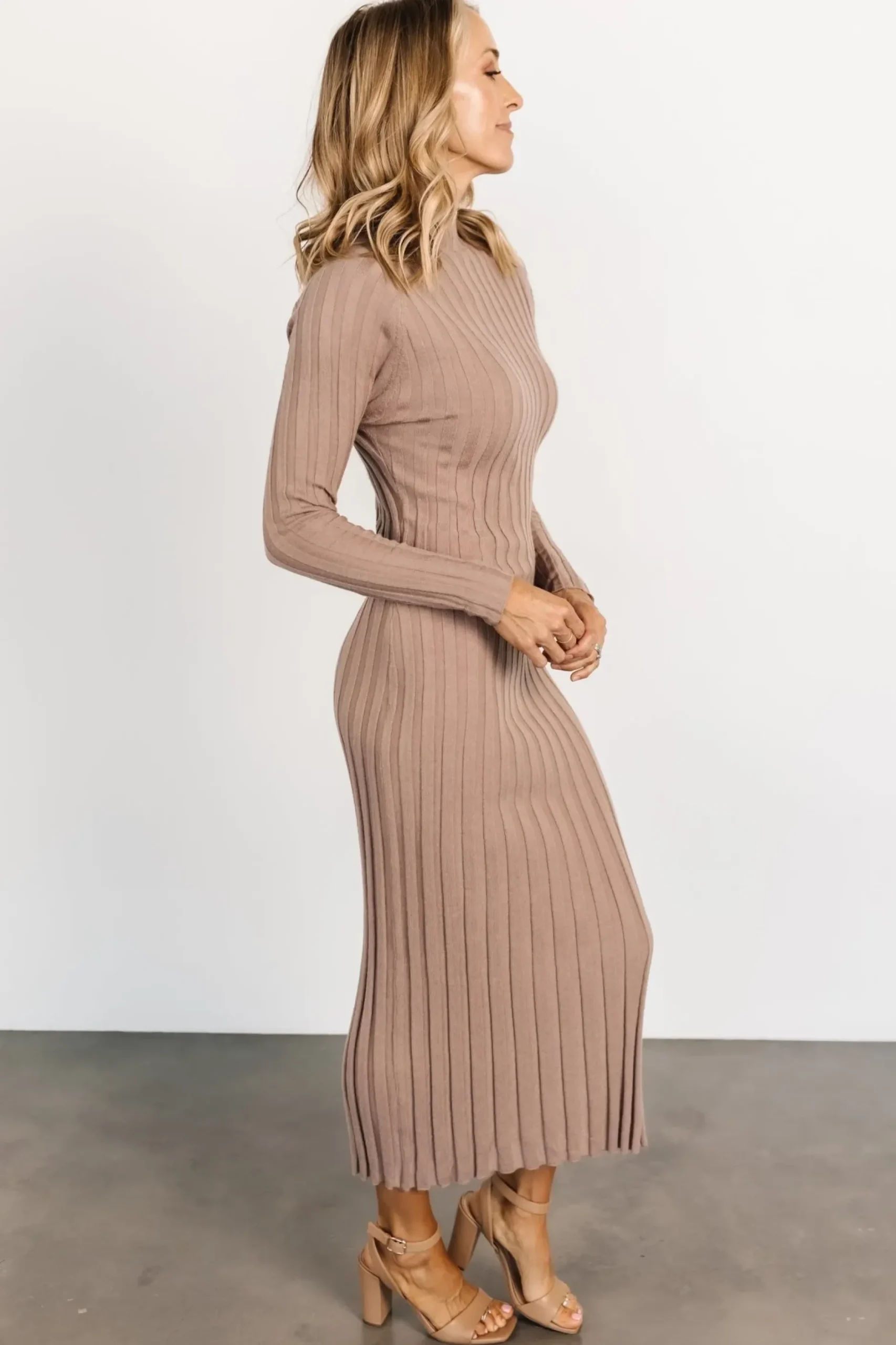 Baltic Born maxi dresses|TOPS|Oliver Ribbed Sweater Dress | Mocha