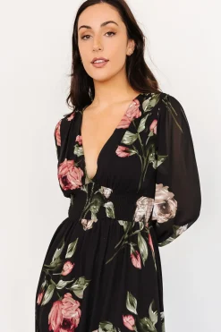 Baltic Born WEDDING SUITE|wedding guest|Olivia Maxi Dress | Black Rose Floral