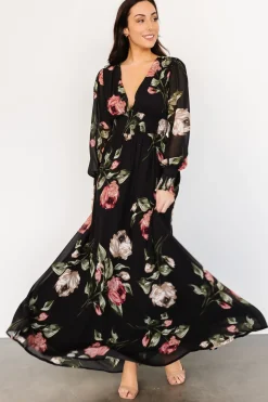 Baltic Born WEDDING SUITE|wedding guest|Olivia Maxi Dress | Black Rose Floral