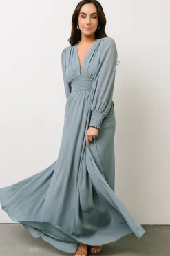 Baltic Born WEDDING SUITE|wedding guest|Olivia Maxi Dress | Dusty Blue