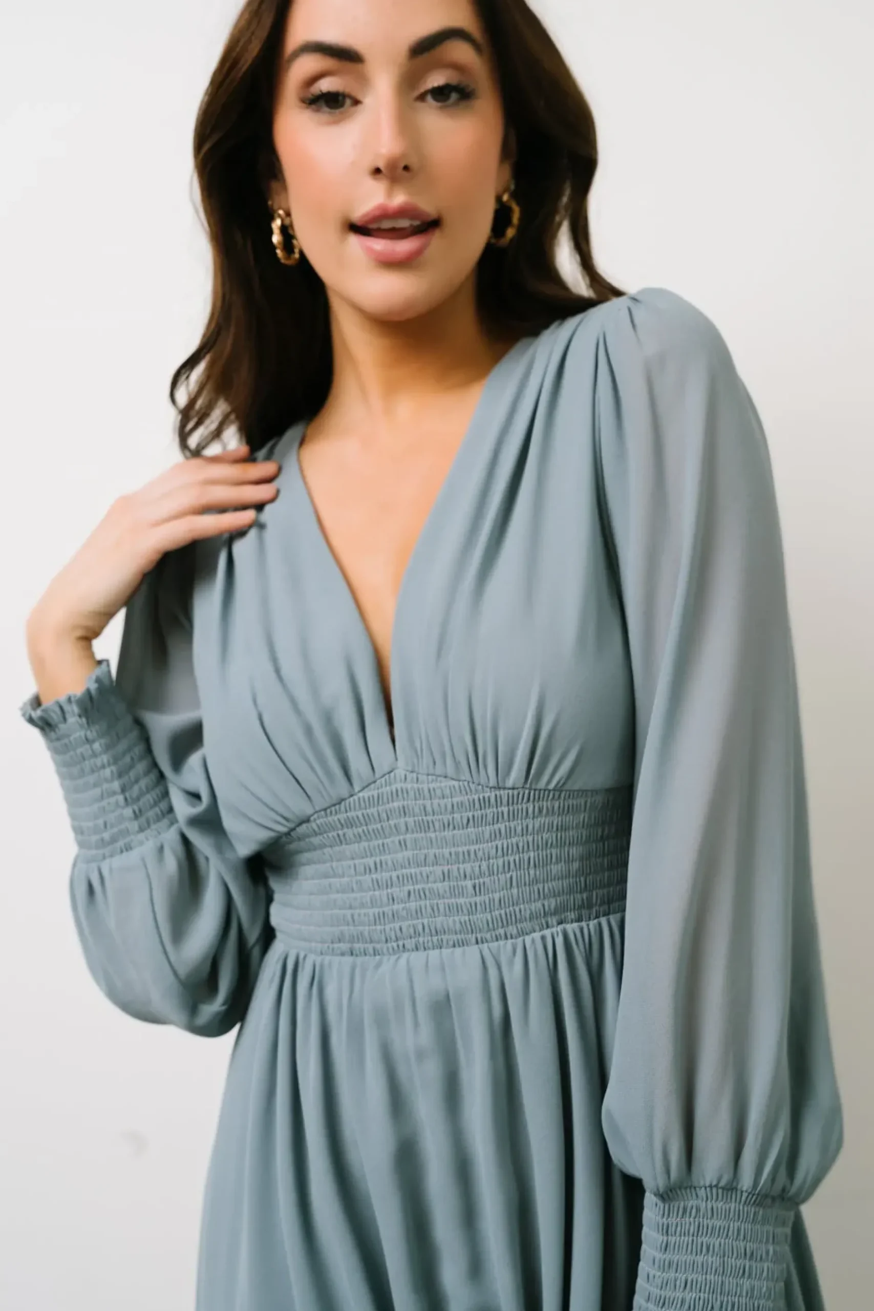 Baltic Born WEDDING SUITE|wedding guest|Olivia Maxi Dress | Dusty Blue