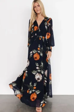 Baltic Born WEDDING SUITE|wedding guest|Olivia Maxi Dress | Midnight Navy Floral