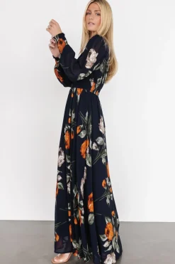 Baltic Born WEDDING SUITE|wedding guest|Olivia Maxi Dress | Midnight Navy Floral