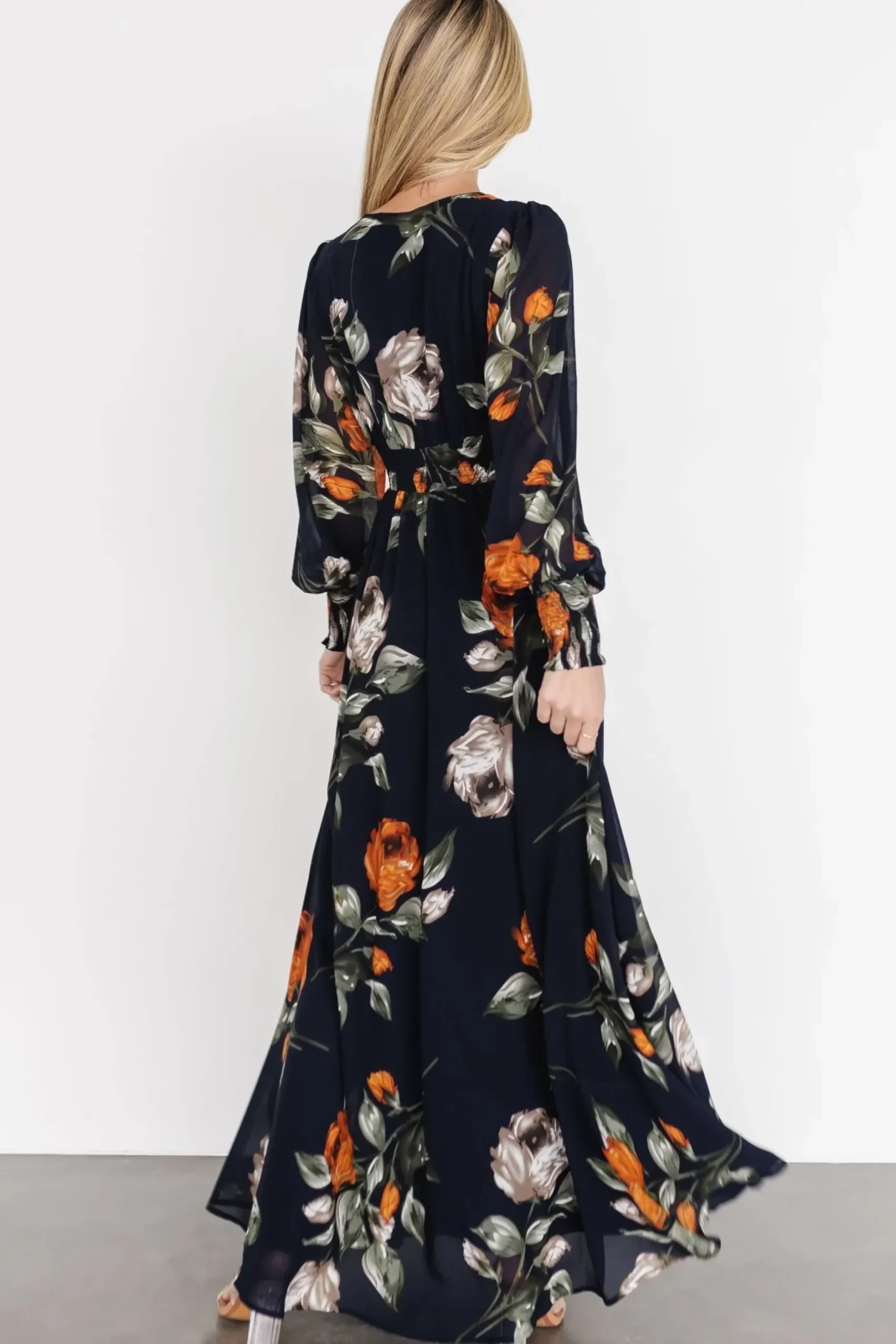 Baltic Born WEDDING SUITE|wedding guest|Olivia Maxi Dress | Midnight Navy Floral