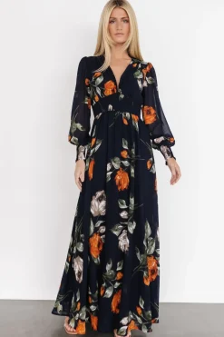 Baltic Born WEDDING SUITE|wedding guest|Olivia Maxi Dress | Midnight Navy Floral