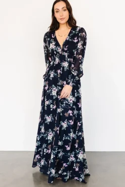 Baltic Born WEDDING SUITE|wedding guest|Olivia Maxi Dress | Navy Garden Floral