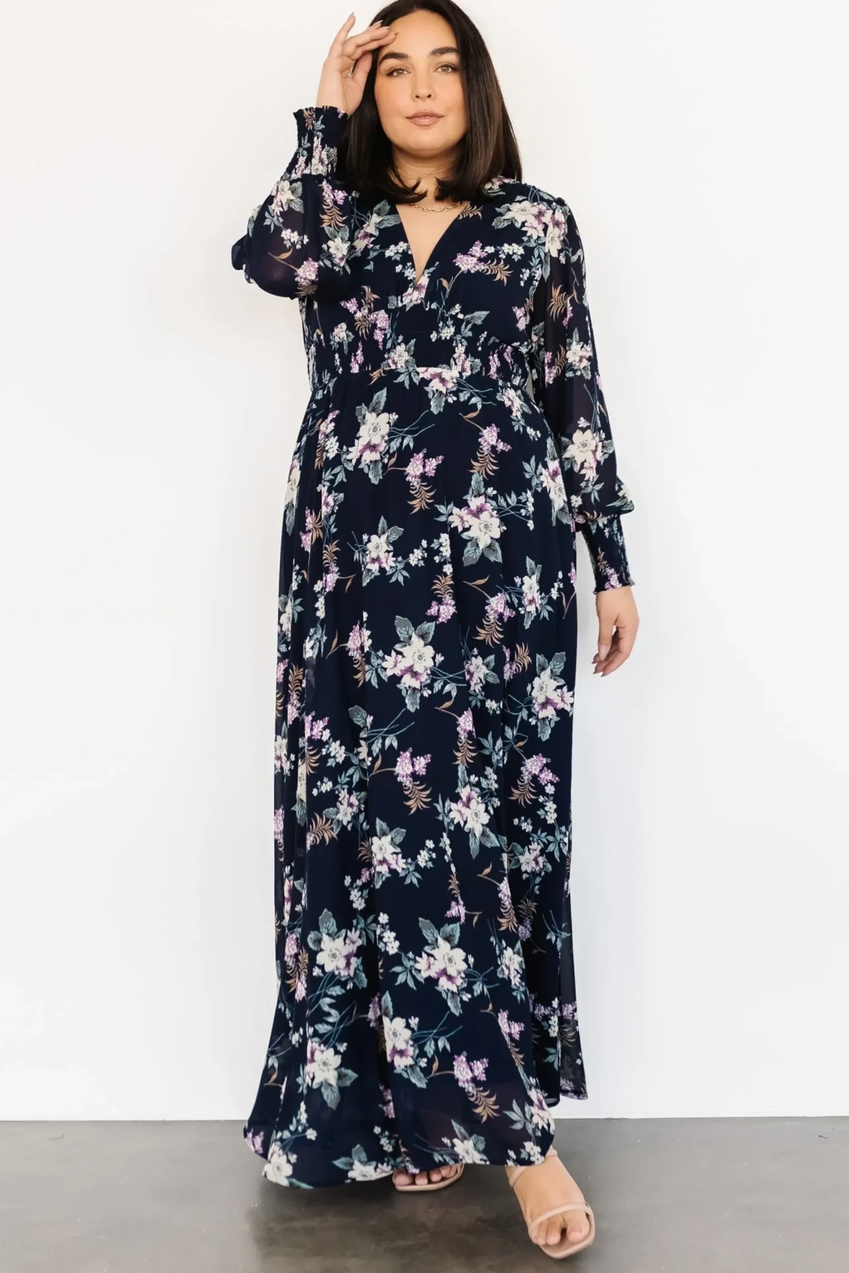 Baltic Born WEDDING SUITE|wedding guest|Olivia Maxi Dress | Navy Garden Floral