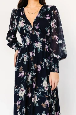 Baltic Born WEDDING SUITE|wedding guest|Olivia Maxi Dress | Navy Garden Floral