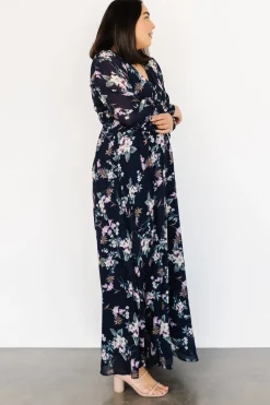 Baltic Born WEDDING SUITE|wedding guest|Olivia Maxi Dress | Navy Garden Floral