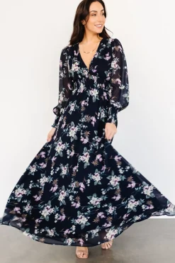Baltic Born WEDDING SUITE|wedding guest|Olivia Maxi Dress | Navy Garden Floral
