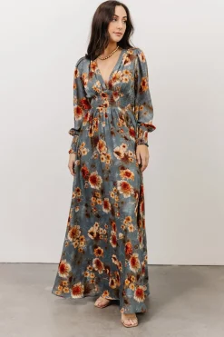 Baltic Born WEDDING SUITE|wedding guest|Olivia Maxi Dress | Slate + Rust Floral