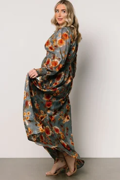 Baltic Born WEDDING SUITE|wedding guest|Olivia Maxi Dress | Slate + Rust Floral