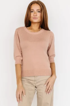 Baltic Born blouses + shirts|sweaters|Opal Knit Sweater | Vintage Rose
