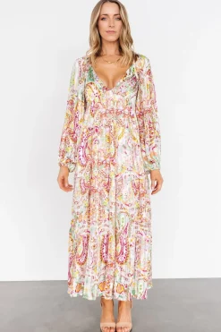 Baltic Born bump friendly|Ophelia Maxi Dress | Multi Print