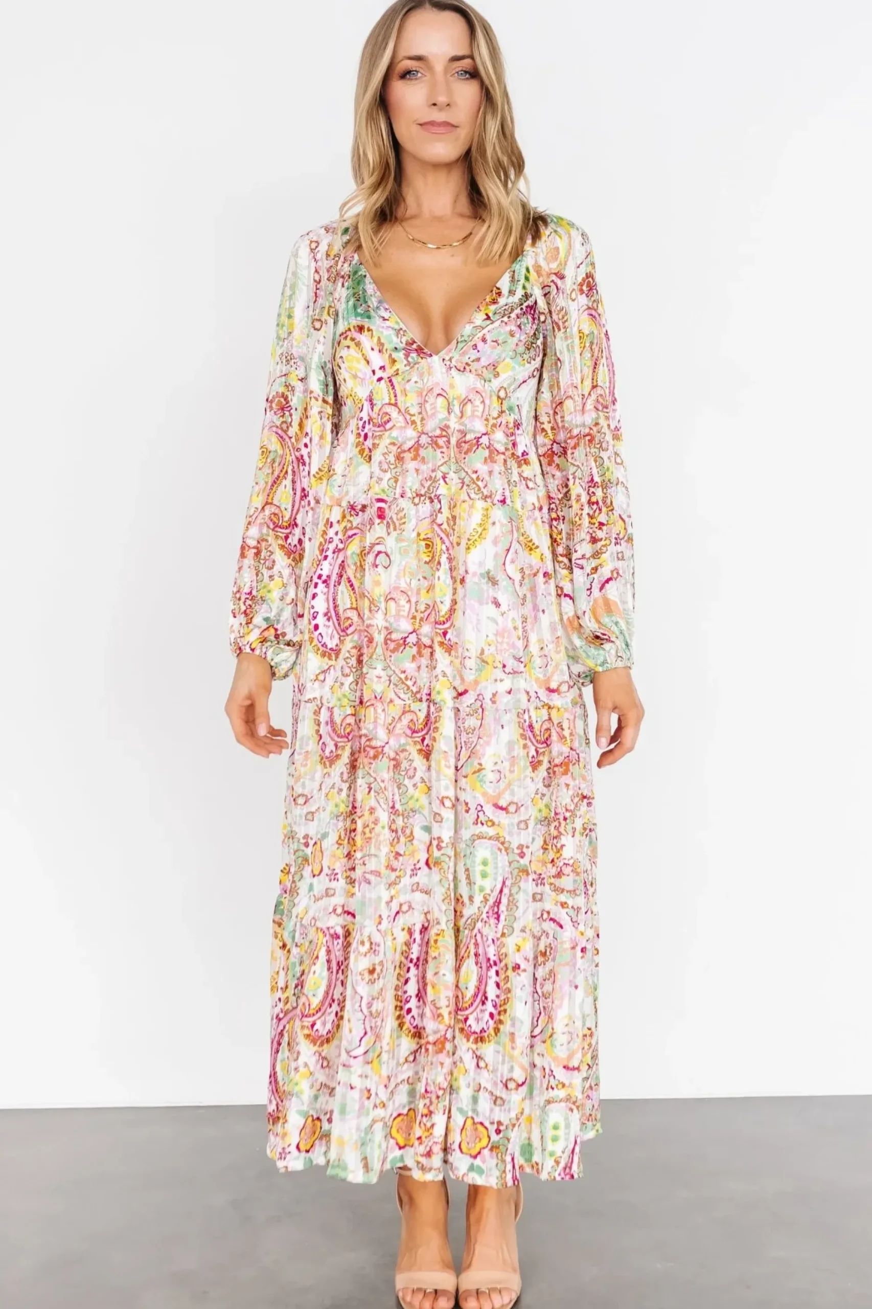 Baltic Born bump friendly|Ophelia Maxi Dress | Multi Print